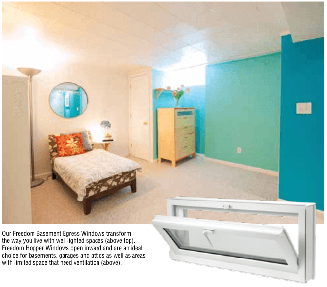 Basement replacement window installed with proper moisture sealing