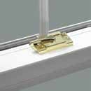 Bright brass window latch hardware