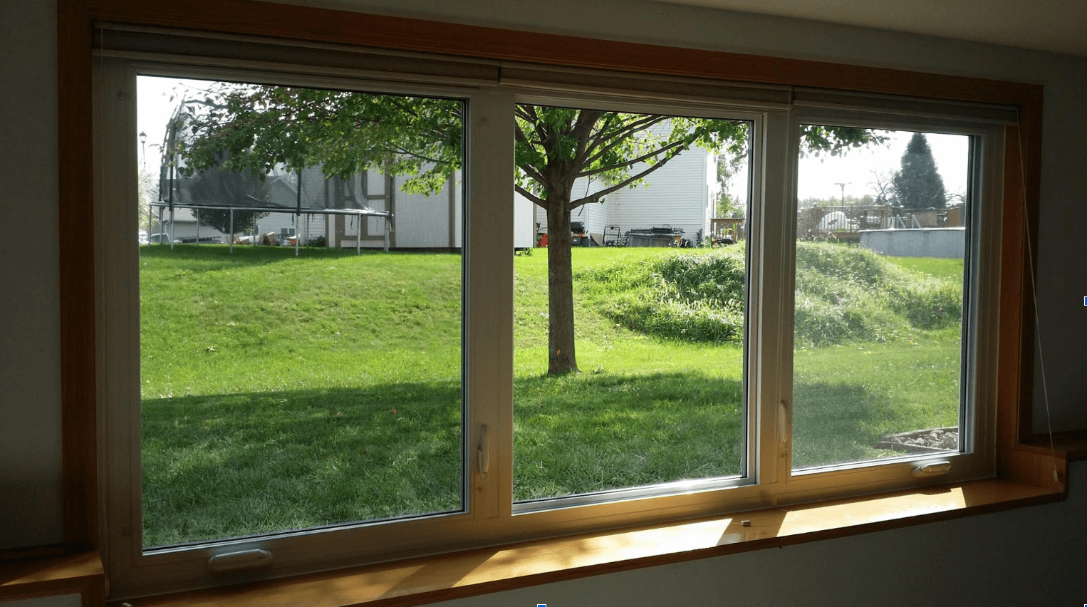 Interior view of replacement window