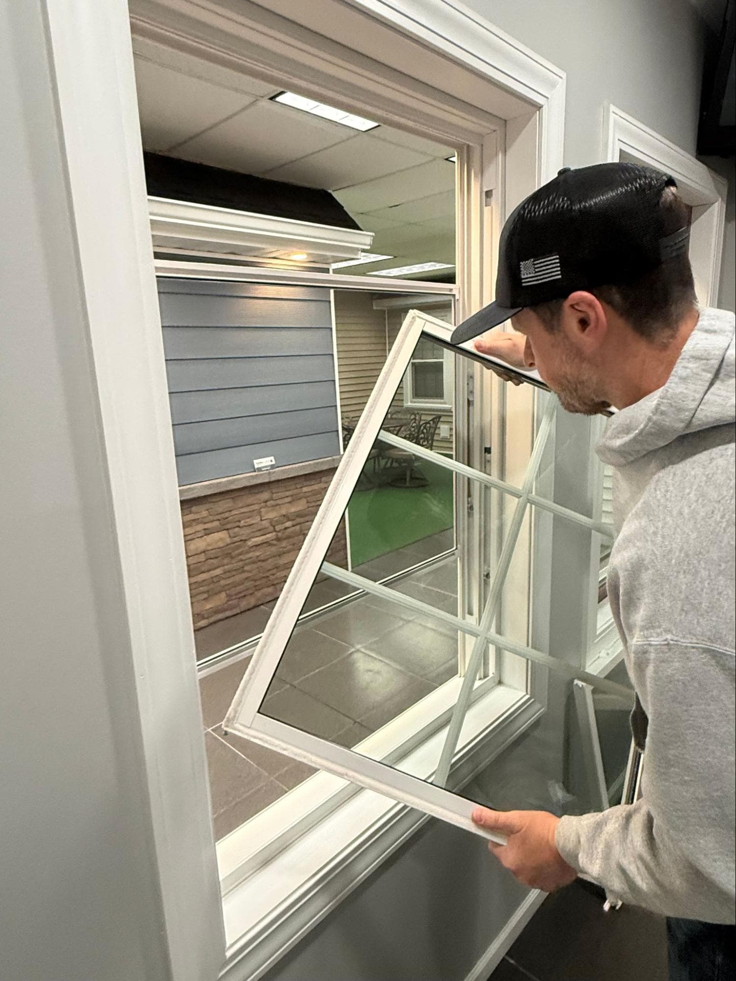 Replacement window opening prepared for installation