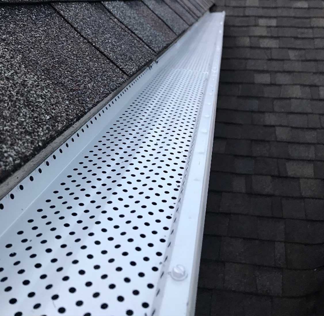 Shur Flow micro-mesh gutter protection system installed on home