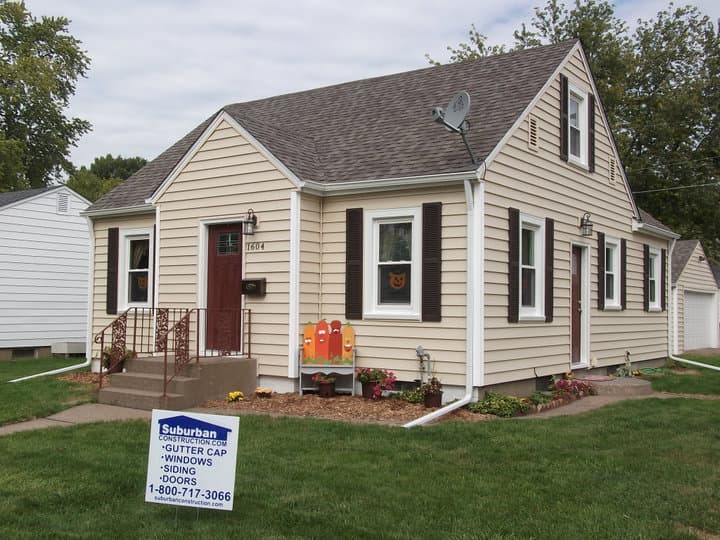 Siding options installed on home in Quad Cities by Suburban Construction
