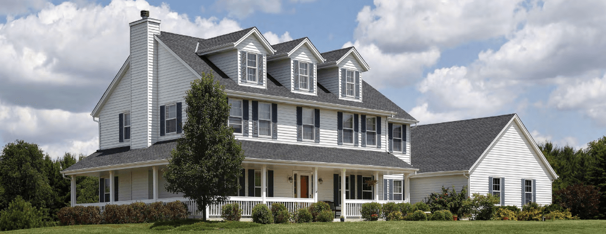 Exterior siding on a Midwestern home