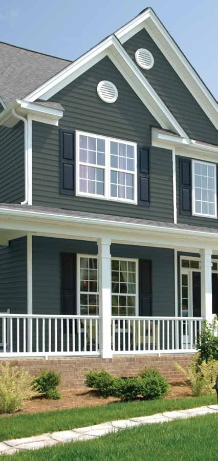 Vinyl siding installed on home showing clean low-maintenance finish