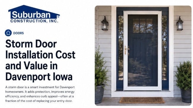 Storm Door Installation Cost and Value in Davenport, Iowa