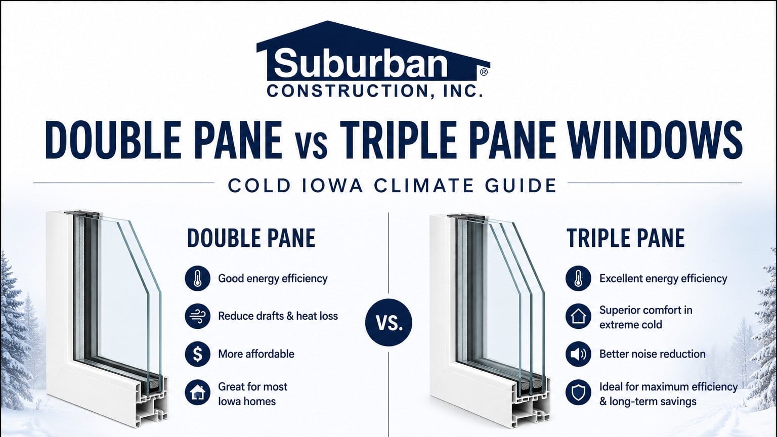 Double Pane vs Triple Pane Windows | Iowa Cold Climate Guide