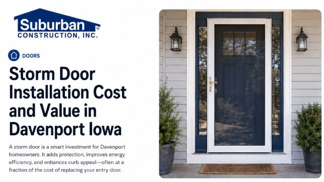 Storm Door Installation Cost and Value in Davenport, Iowa