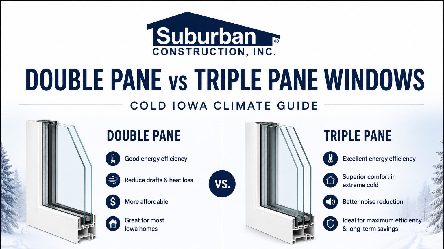 Double Pane vs Triple Pane Windows | Iowa Cold Climate Guide