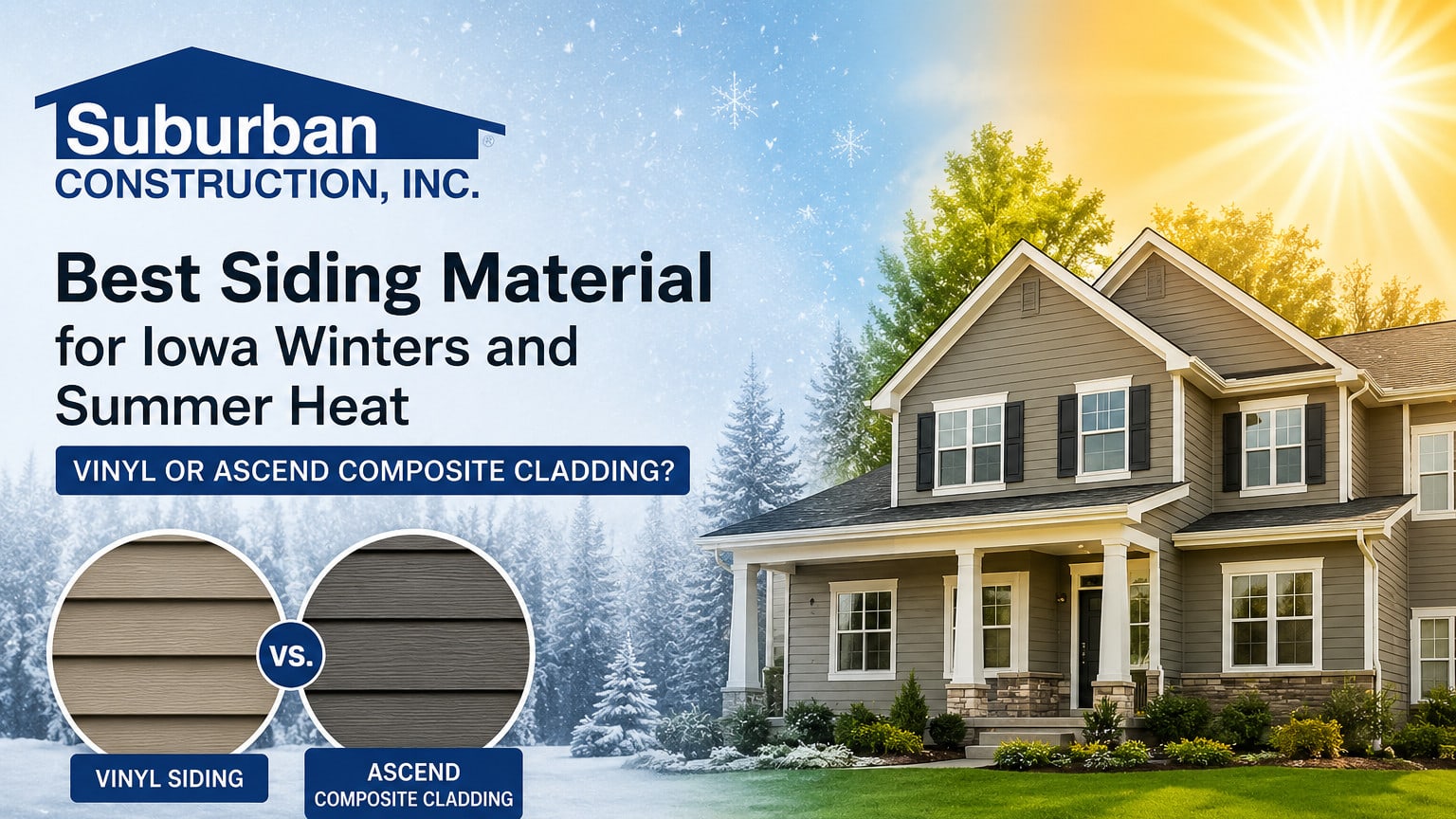 Best Siding for Iowa Weather: Vinyl vs. Ascend Composite Cladding