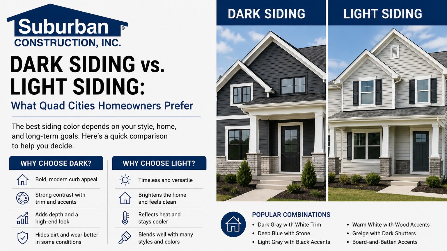 Dark Siding vs. Light Siding for Quad Cities Homes